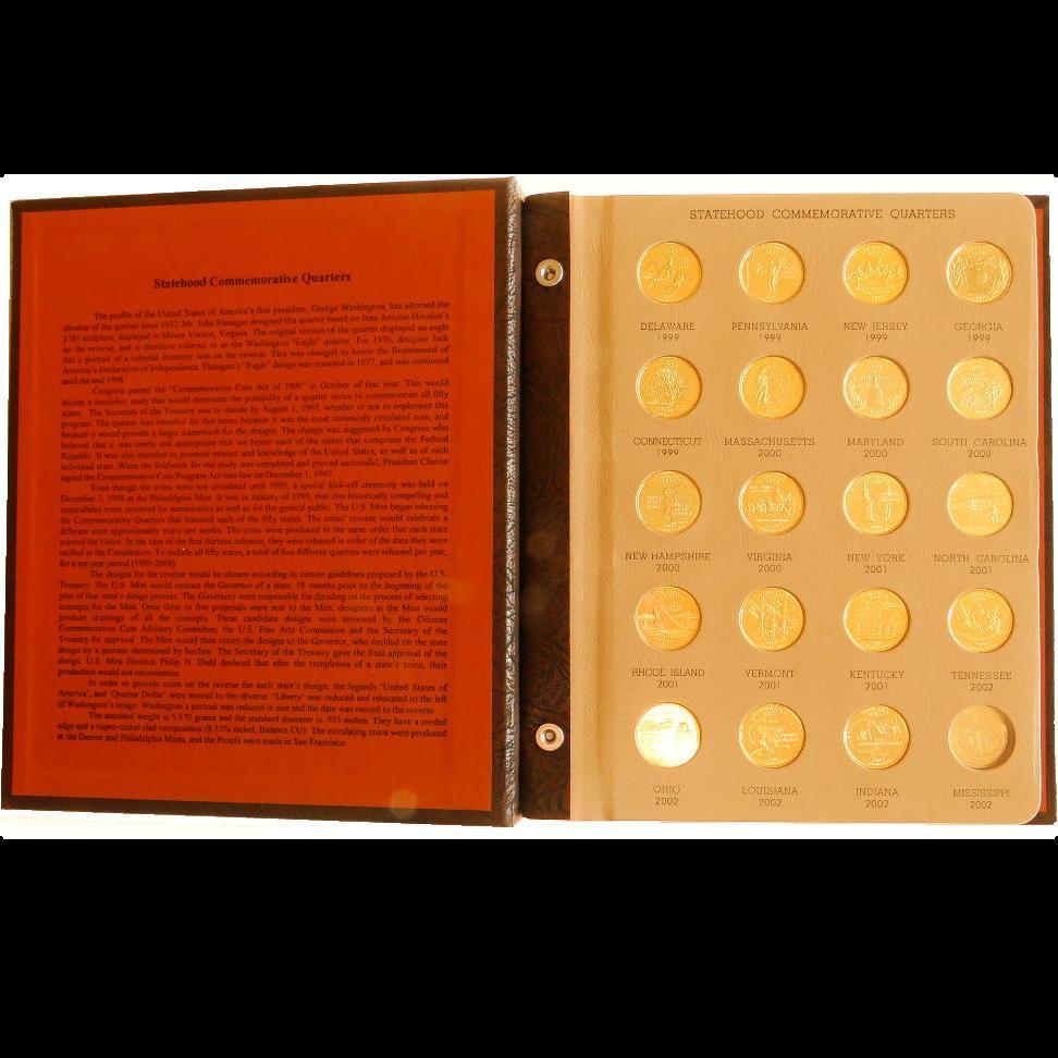 Gold-Coins-Set-Quarters-In-Album